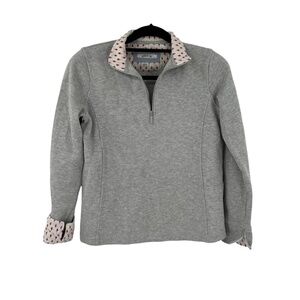 Orvis Gray Sandy Point 1/4 Zip Pullover Shirt Size Small Women's